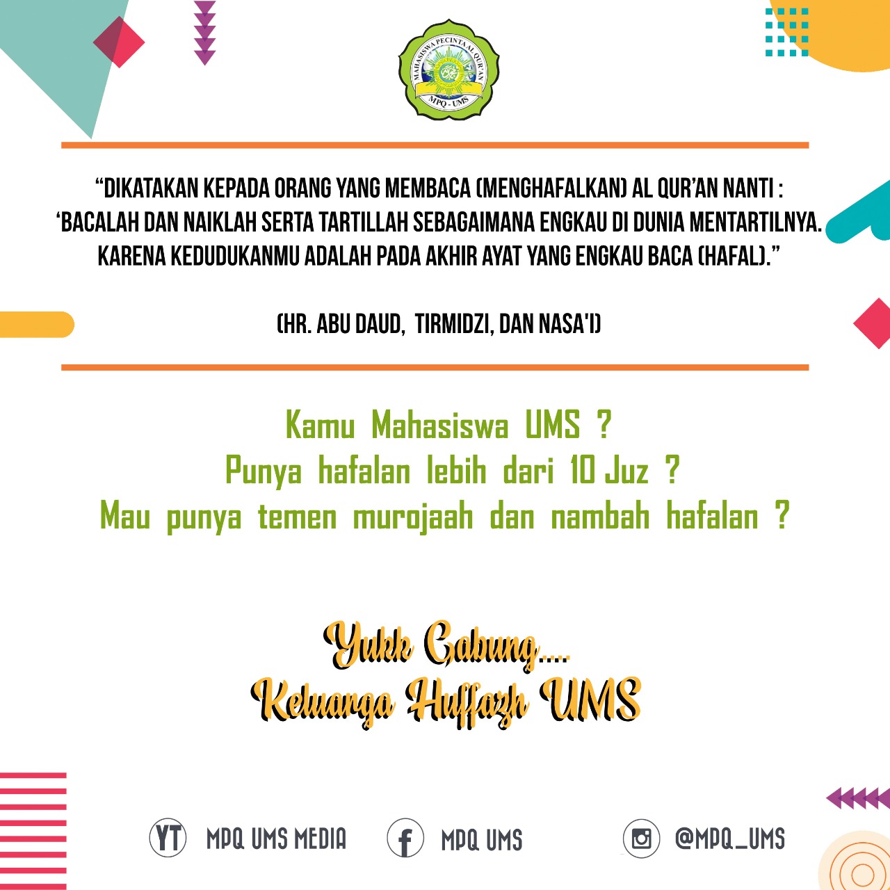 Pendataan Mahasiswa Penghafal AlQuran