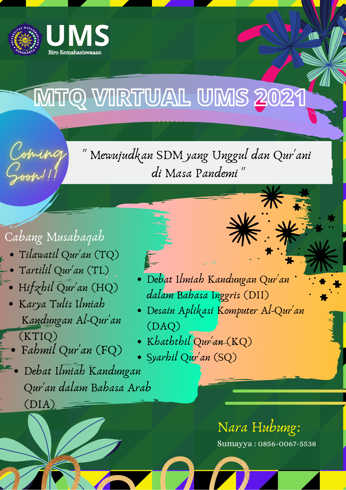MTQ VIRTUAL UMS TAHUN 2020/2021