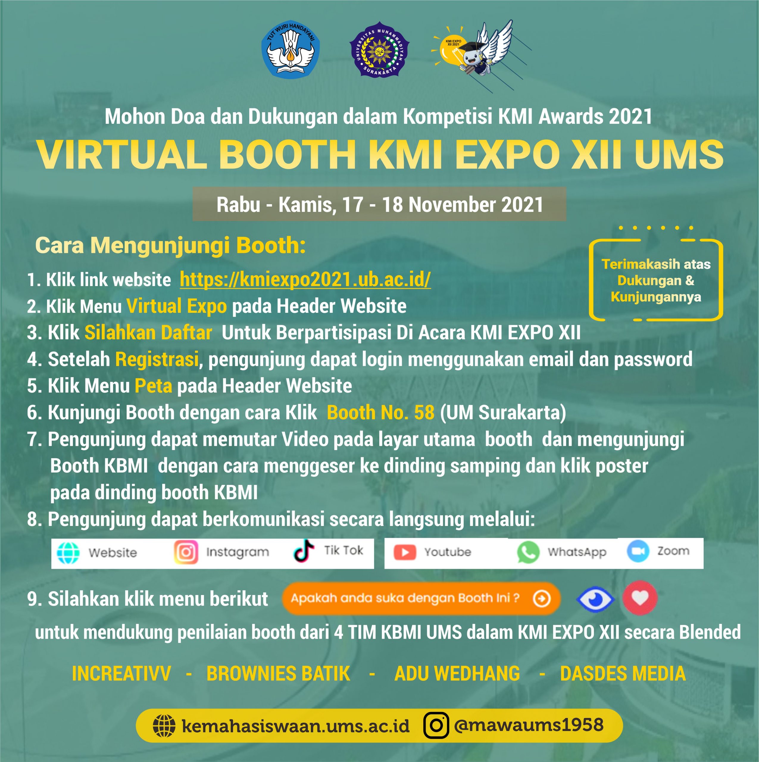 VIRTUAL BOOTH KMI EXPO UMS 2021