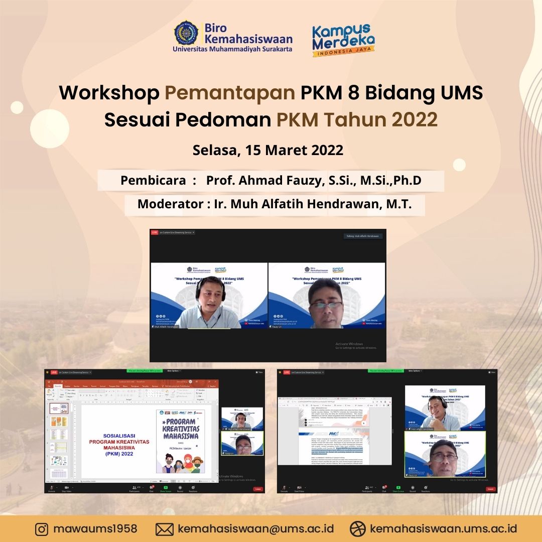 Press Release Workshop Pemantapan PKM 8 Bidang Tahun 2022
