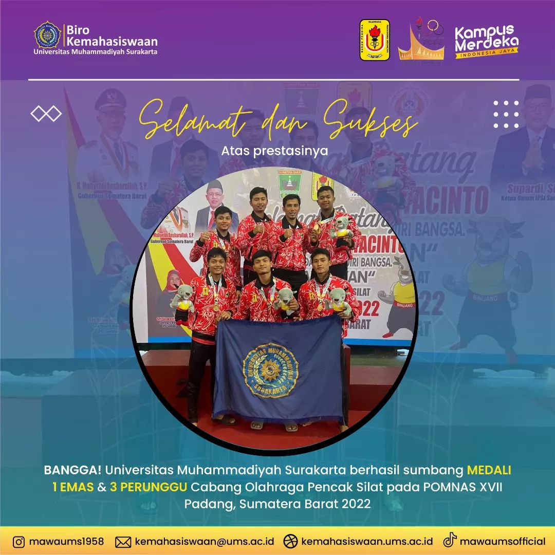 SELAMAT & SUKSES POMNAS XVII 2022 di Padang, Sumatera Barat