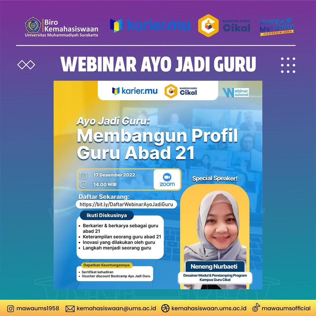 Webinar Ayo Jadi Guru