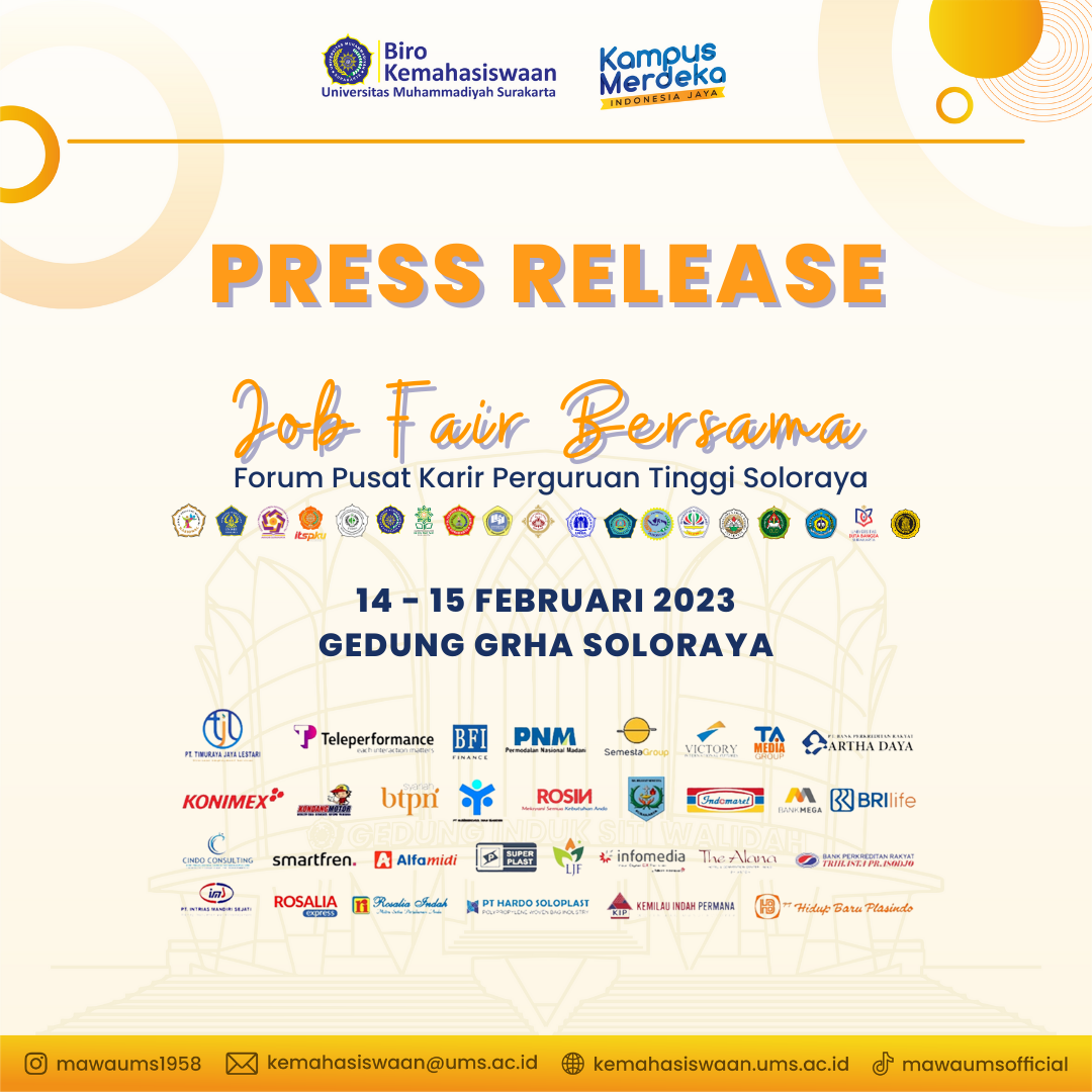 JOBFAIR BERSAMA PUSAT KARIR PERGURUAN TINGGI SOLORAYA