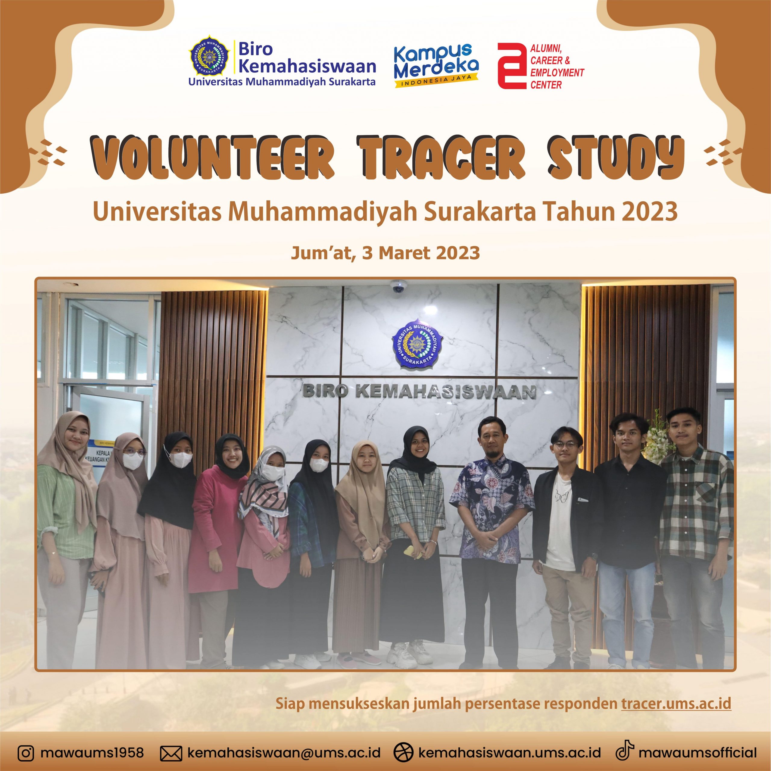 Bidang Alumni dan Karir Kemahasiswaan UMS Bentuk Volunter Tracer Study Sebagai Upaya Peningkatan Responden Tracer Alumni UMS