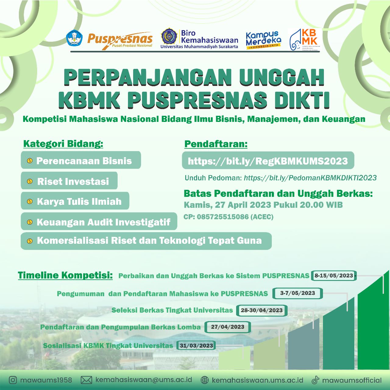 PERPANJANGAN UNGGAH KBMK PUSPRESNAS DIKTI