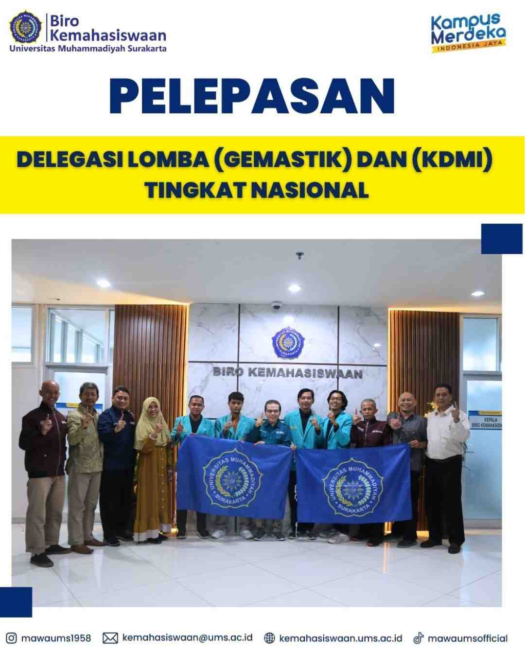 Pelepasan Delegasi Lomba GEMASTIK dan KDMI