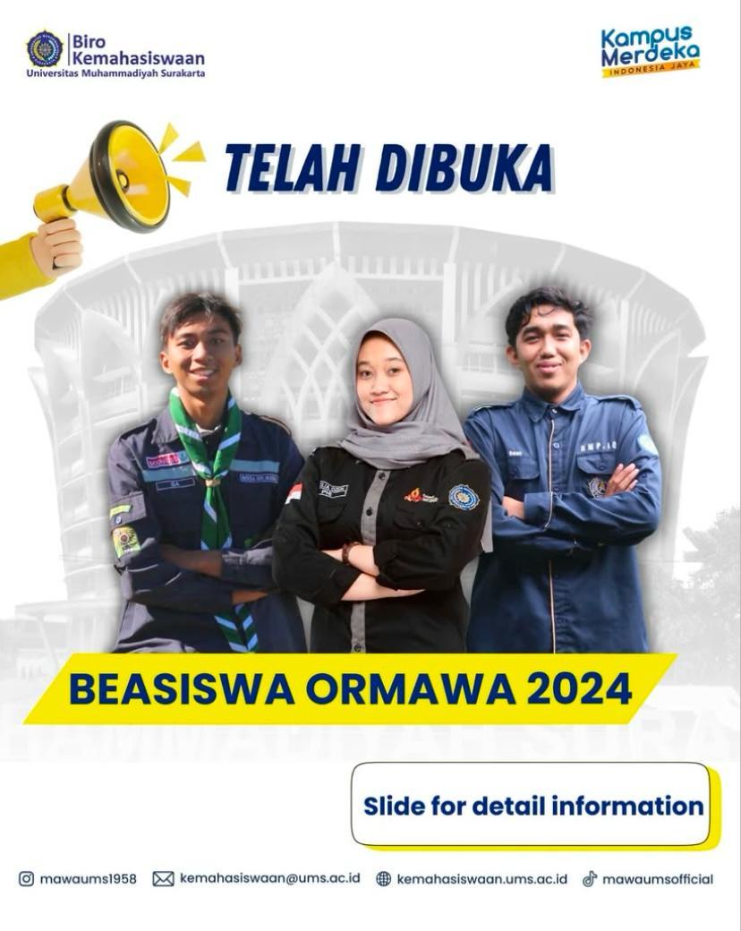 Telah Dibuka Beasiswa Ormawa