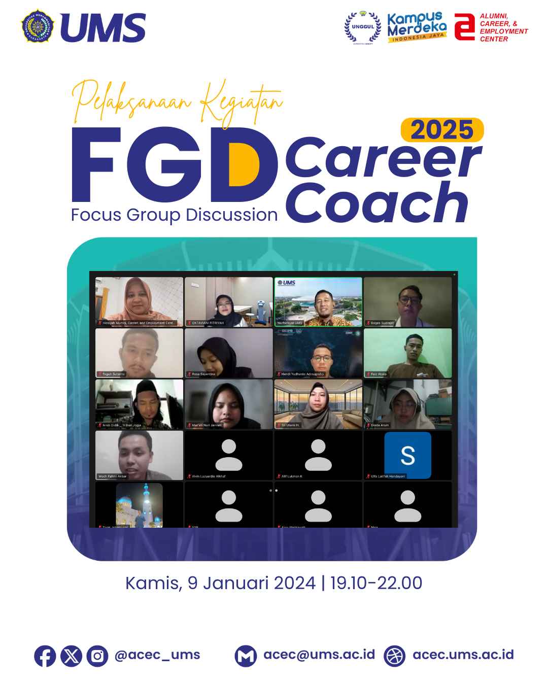 Biro Kemahasiswaan Bagian Alumni dan Karir Rekrutmen Career Coach UMS Tahun 2025