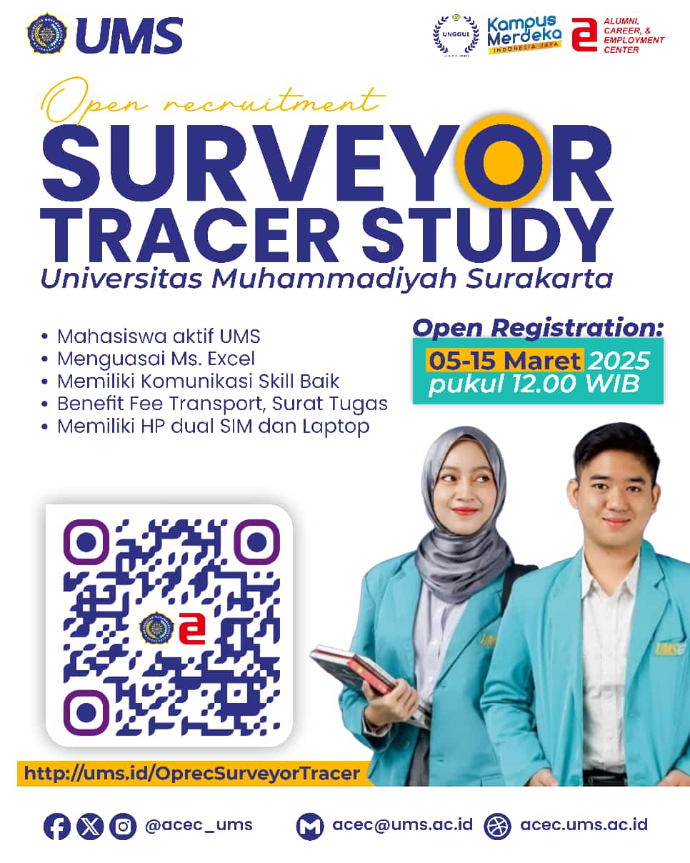 Meningkatkan Kualitas dan Kuantitas Responden Alumni, ACEC UMS Open Recruitment Surveyor Tracer Study