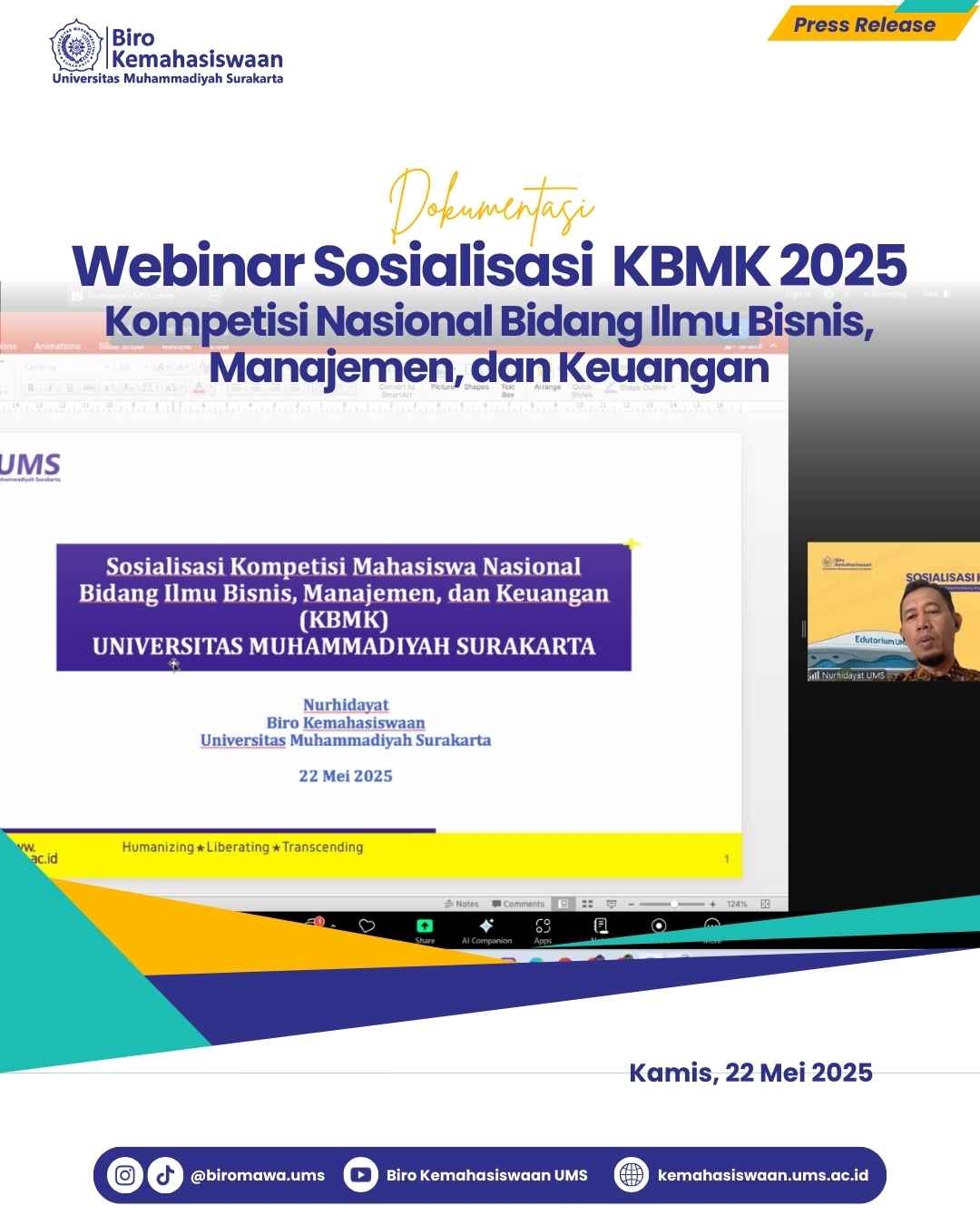 UMS Gelar Webinar Sosialisasi KBMK 2025 untuk Tingkatkan Daya Saing Mahasiswa